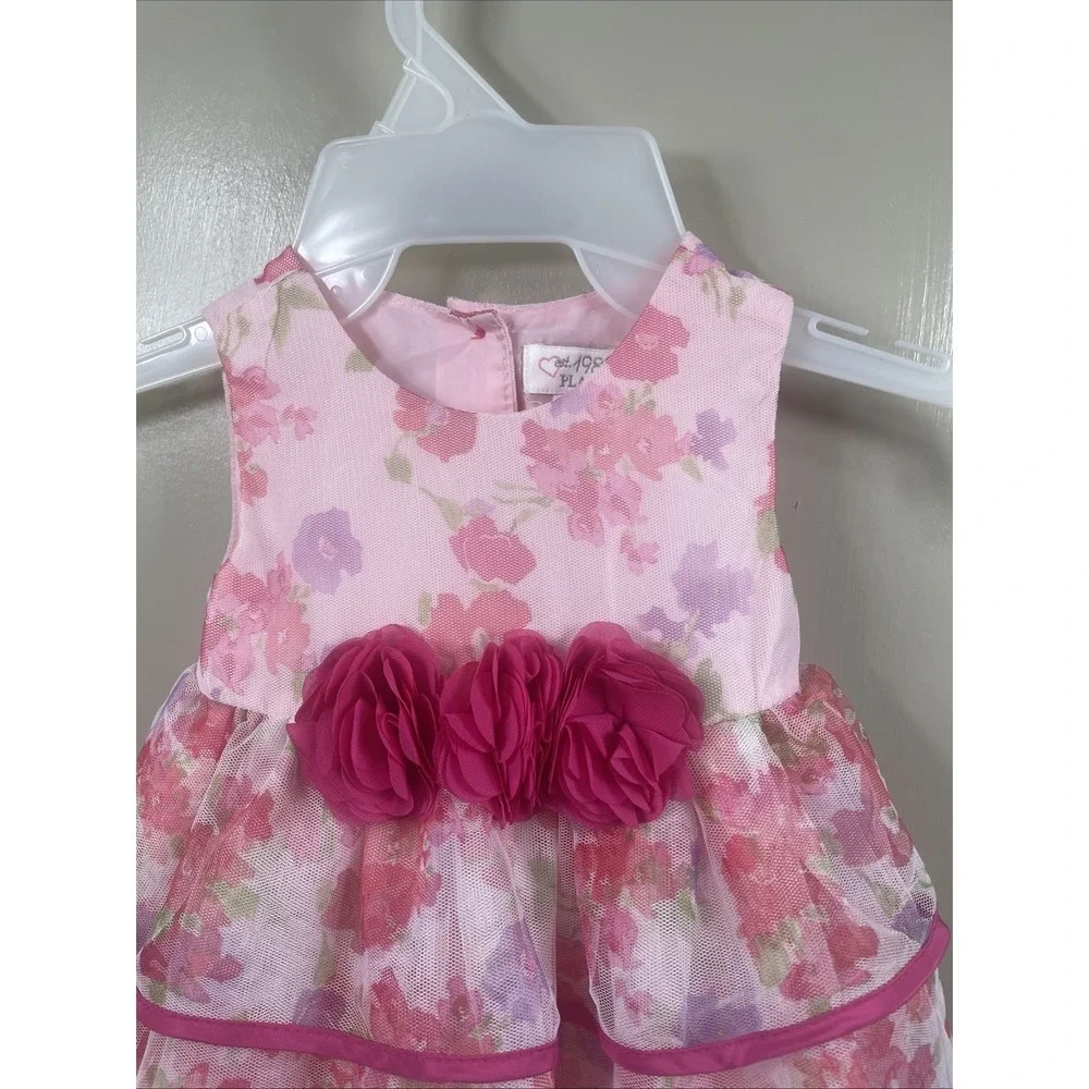 Pink Floral Print‎ Tulle Tutu THE CHILDREN'S PLACE Sleeveless Dress 12-18